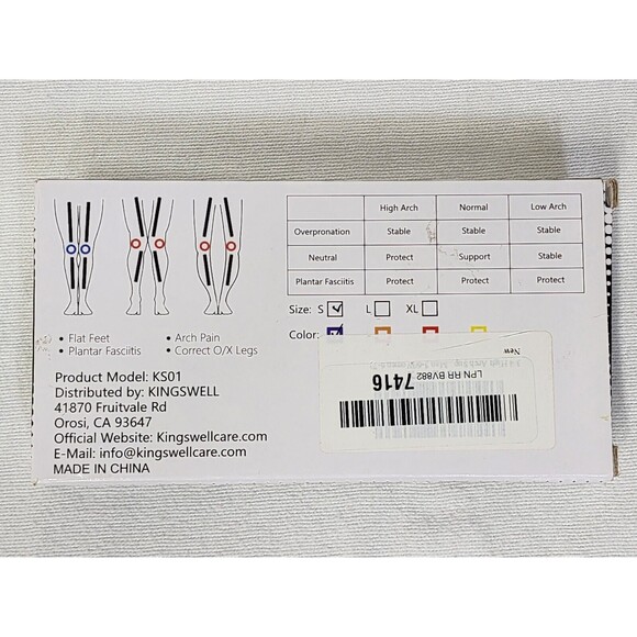 Small 3/4 High Arch Support Insoles for Unisex, Plantar Fasciitis Insoles, Ortho - Picture 3 of 14